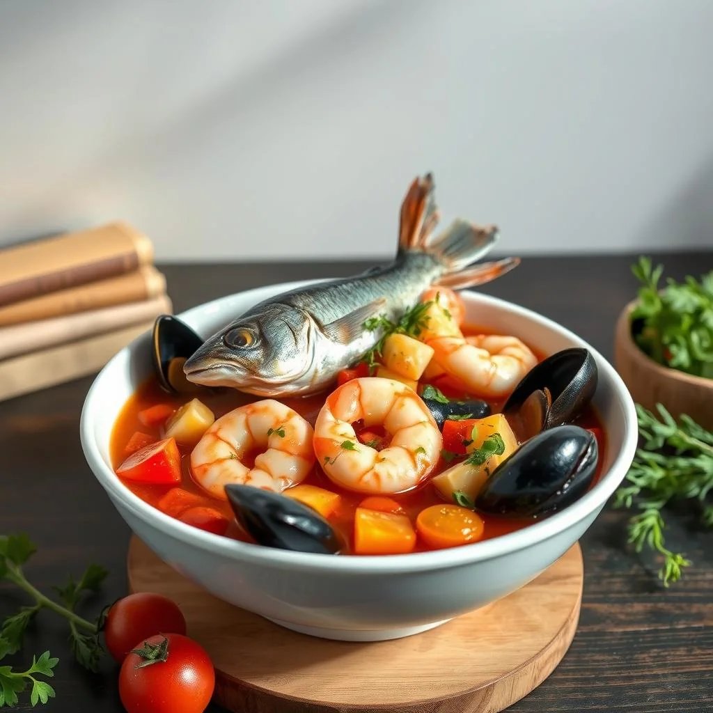 魚介とトマトを煮込んだアクアパッツァ